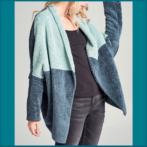 SOFT COLOR BLOCK OPEN STYLE JACKET ALL SEASON - Picture 7 of 14